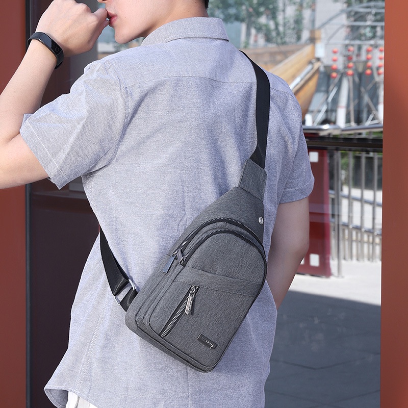Túi đeo chéo thiết kế mới sức chứa lớn kiểu dáng đơn giản thời trang cho nam