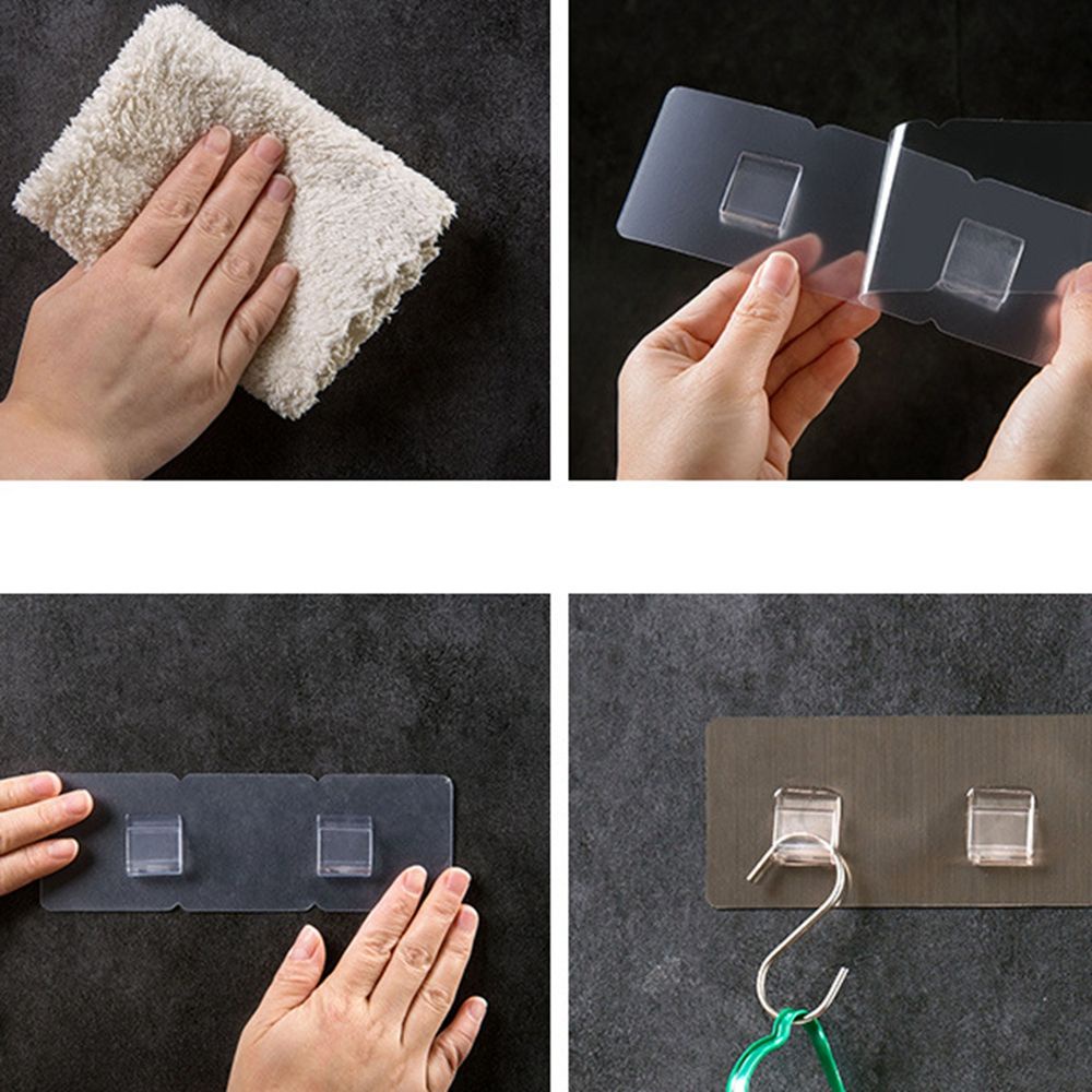 1 móc treo đồ dán tường bằng nhựa chống thấm nước tiện dụng cho nhà bếp/ nhà tắm