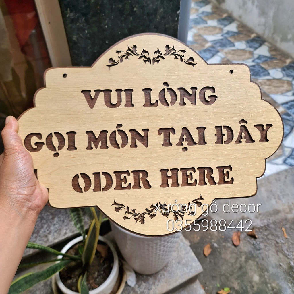 Bảng Gọi Món Tại Quầy/ Order Here Decor Quán Cà phê - Nhà hàng