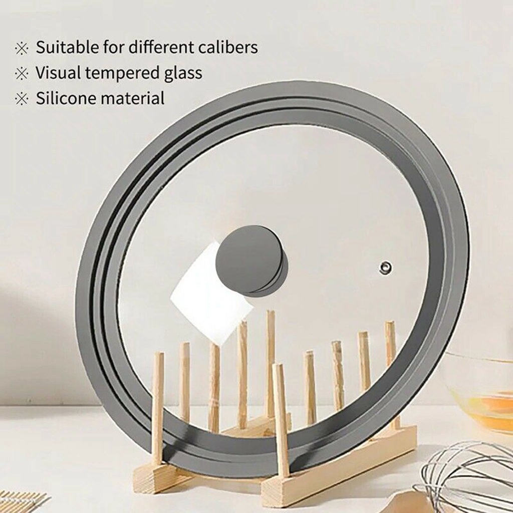Nắp nồi bằng silicone và kính cường lực đa năng chất lượng cao