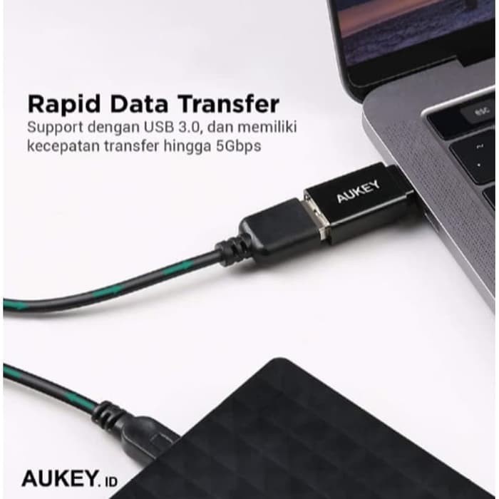 Bộ Chuyển Đổi Aukey Cb-a1 - Usb 3.0 Sang Type-c Cho Thiết Bị Di Động Usb-c 24 Tháng