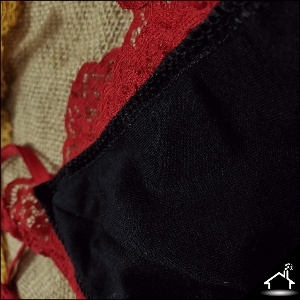 Bộ đồ lót sexy by Nhà Sò ren đen có bèo quần Y NS026 | BigBuy360 - bigbuy360.vn