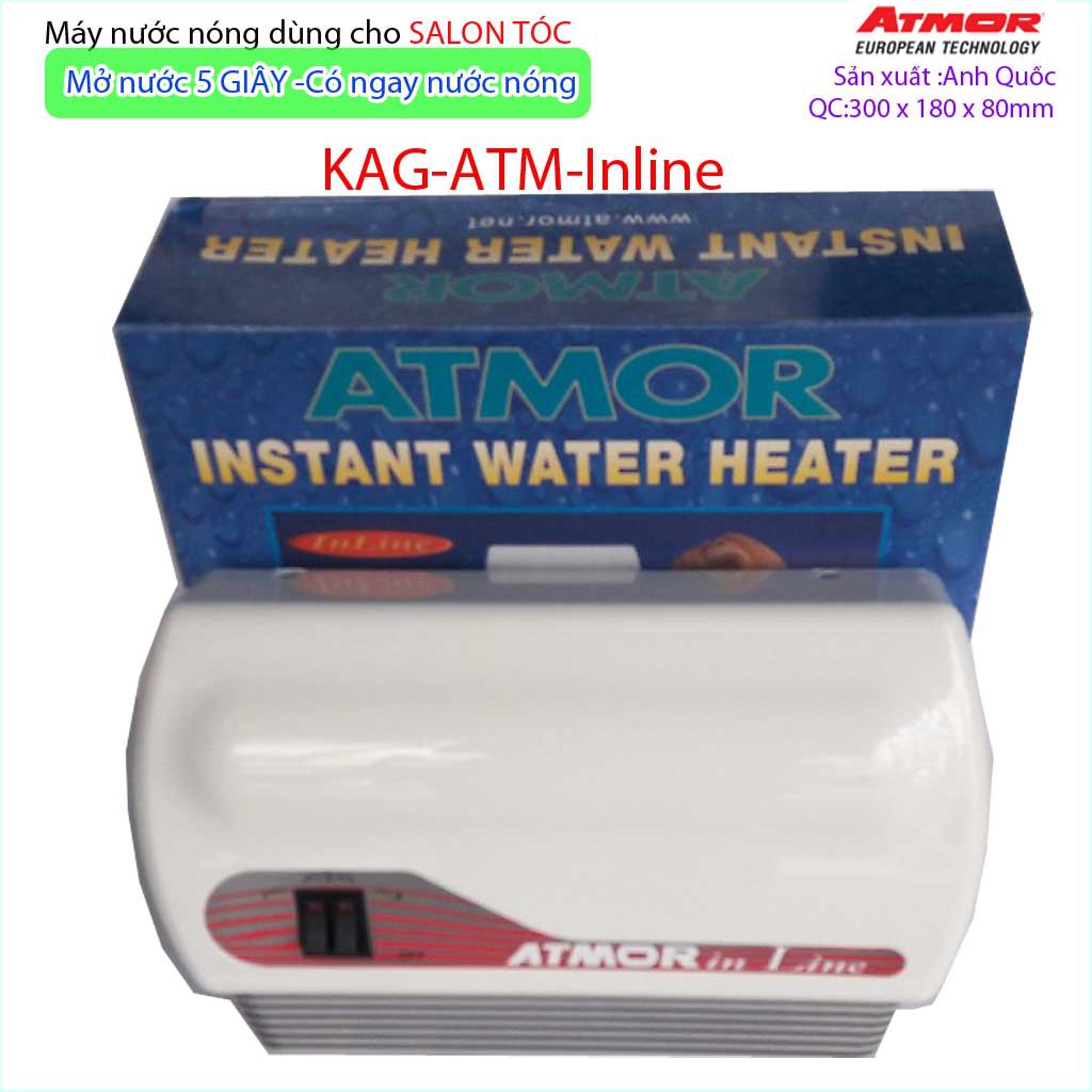 Máy nước nóng dùng cho Salon tóc KAG-ATM-Inline, 1 máy nước nóng Atmor cho nhiều ghế gội  sử dụng tốt siêu bền