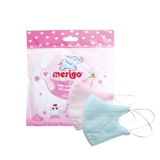 Khẩu trang cho bé từ 1 - 5 tuổi 2 lớp màu xanh Bông Bạch Tuyết gói 8 cái