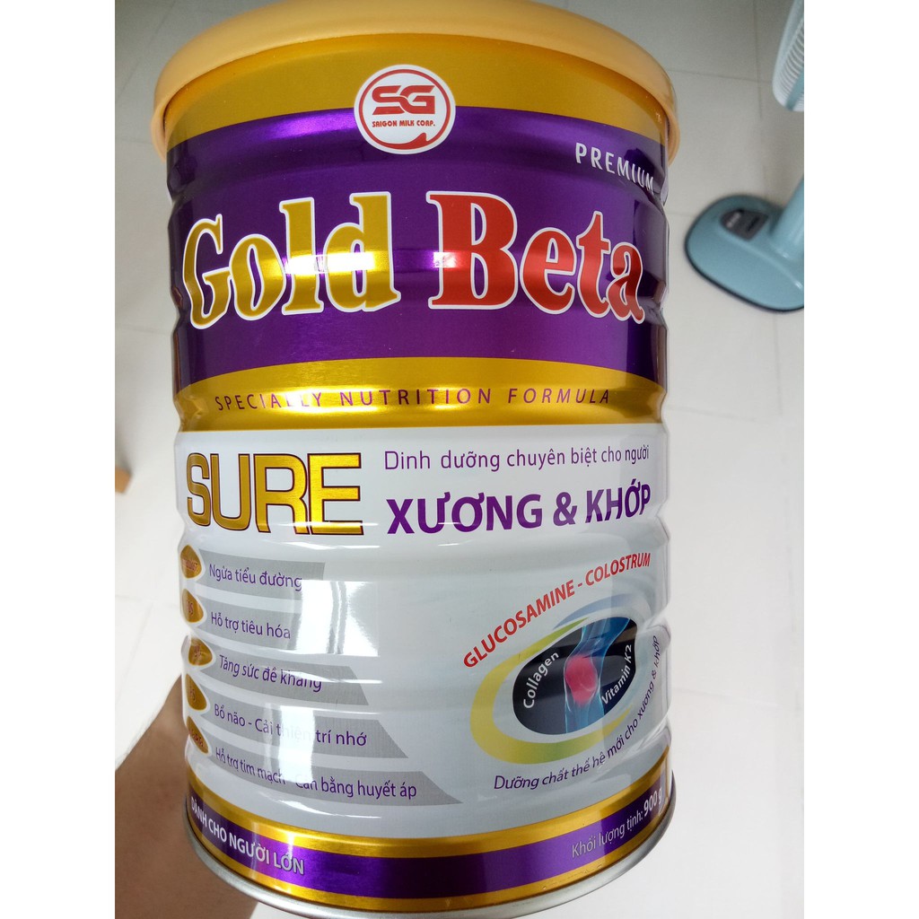 Sữa Gold Beta Sure 900g - Sữa dành cho người già - Sữa người già Ngăn ngừa Loãng Xương Tiểu Đường - Sữa cho người già