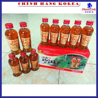 Nước Hồng Sâm Có Củ Wonkisam Hàn Quốc, Hộp 10 chai x 120ml