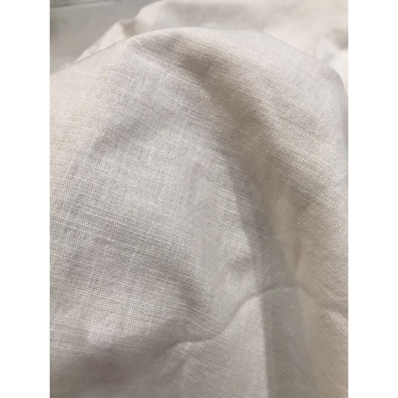 vải linen màu trắng co dãn mềm mịn loại xịn đẹp sang giá 1m _(khổ 1m5)