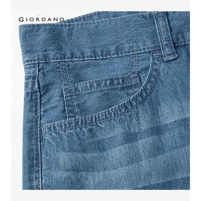 Quần jean dài GIORDANO 13111011 100% cotton thiết kế tinh tế thời trang cho nam