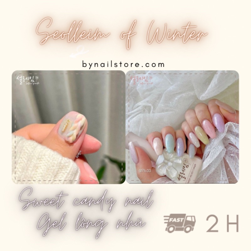 [Candy nail] Sơn gel lông nhũ cao cấp Hàn Quốc tách lẻ collection Seolleim (1pcs)