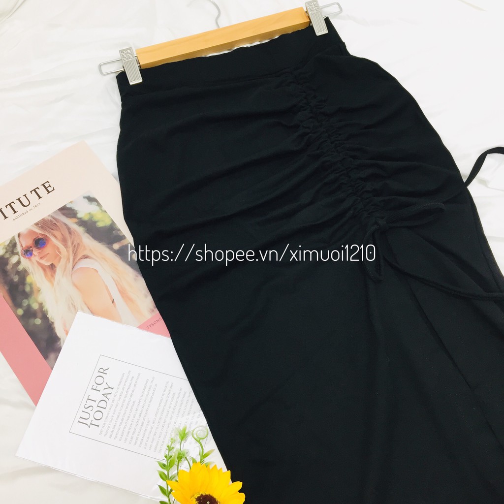 Chân Váy Rút Dây 1 Bên_Tôn dáng_Vải Dày_Siêu Co Giãn [Video+Ảnh Thật] | BigBuy360 - bigbuy360.vn