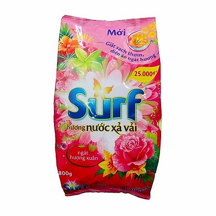 Bột giặt Surf hương nước xả vải bịch 800g