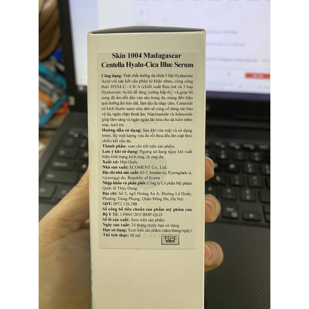 *VỎ XANH*Tinh Chất Skin1004 Cấp Ẩm, Làm Dịu &amp; Dưỡng Sáng Da 50ml Madagascar Centella Hyalu-Cica Blue Serum