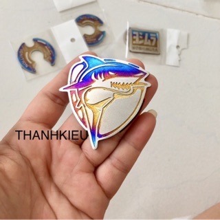 Tem logo titan cá mập có keo sẵn