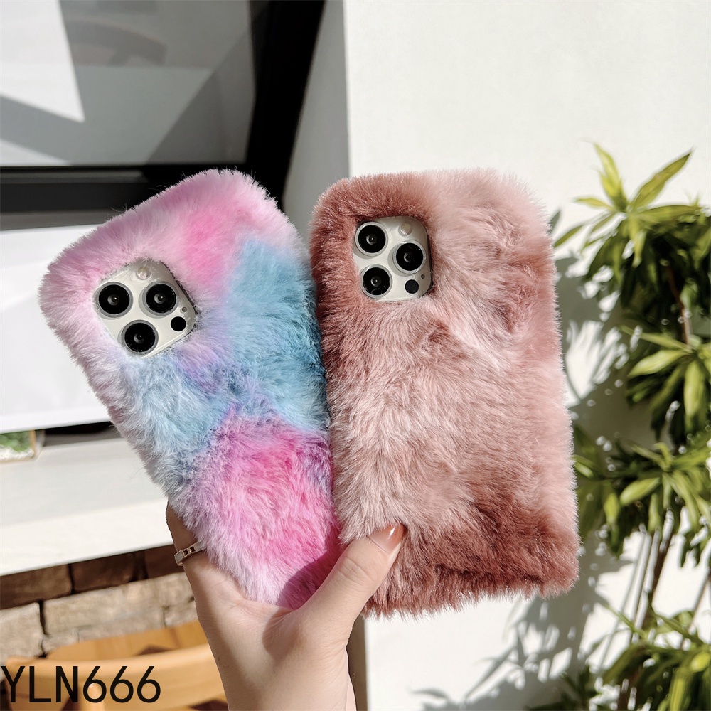 Ốp Điện Thoại Lông Nhung Màu Gradient Cho Vivo Y33S Y53S Y55 Y12A Y17 Y30 Y50 Y51 Y31 Y52 Y72 Y75 Y76 5G Y21 Y20i Y21S Y20 Y20S