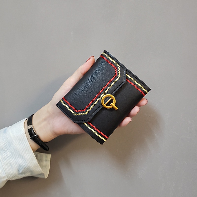 Ví Da Gập Ba Phong Cách Hàn Quốc Cho Nữ