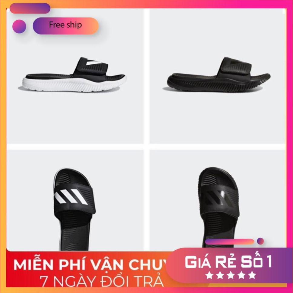 Dép Quai Ngang ALPHABOUNCE Thể Thao Thời Trang Màu Black/White - Dép Hàng Hiệu Chuẩn Chất Lượng,