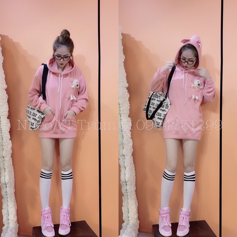 Áo hoodies nỉ bông gấu túi ms125 | BigBuy360 - bigbuy360.vn