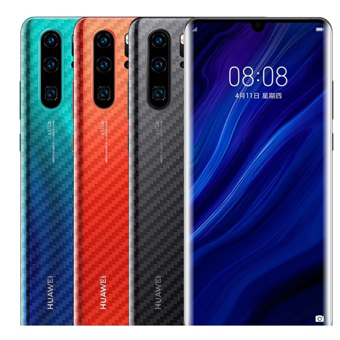 Set 2 Miếng Dán Sợi Carbon Bảo Vệ Mặt Lưng Điện Thoại Huawei NOVA 5T/NOVA 3/3I/P30/P 30PRO/P20