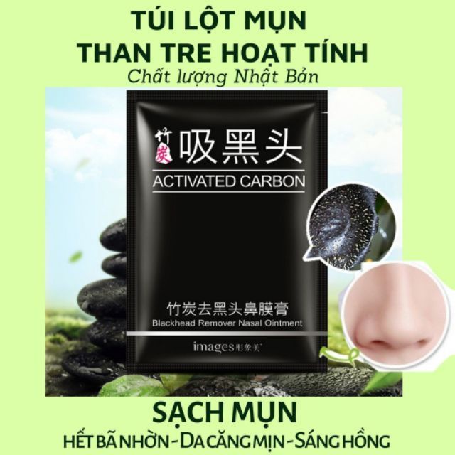 (Rẻ Vô Địch) Mặt nạ lột mụn đầu đen ở mũi chiết xuất than tre - mask nội địa Trung