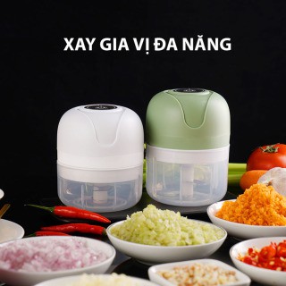 Máy Xay Tỏi Ớt Gia Vị Dùng Pin Mẫu Mới XT2 Công Suất Mạnh Mẽ Lưỡi Dao Siêu Bén