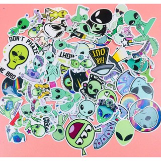 10-50 hình sticker alien người ngoài hành tinh decal (random hình)