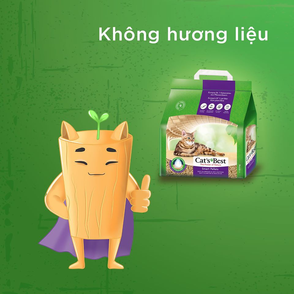 10L - Cát gỗ hữu cơ Comfort Cat's Best không vón cục - Mèo tập đi vệ sinh - Cat's Best Comfort Litter