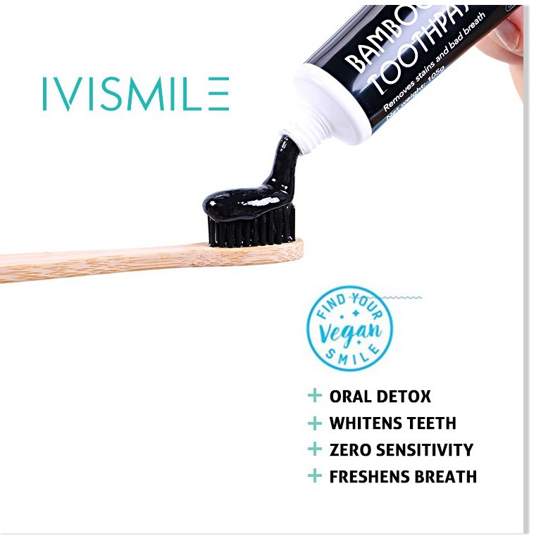 Kem đánh răng than tre 𝑭𝑹𝑬𝑬𝑺𝑯𝑰𝑷  Kem đánh răng BAMBOO 105g hương bạc hà trắng răng than tre hoạt tính 9586
