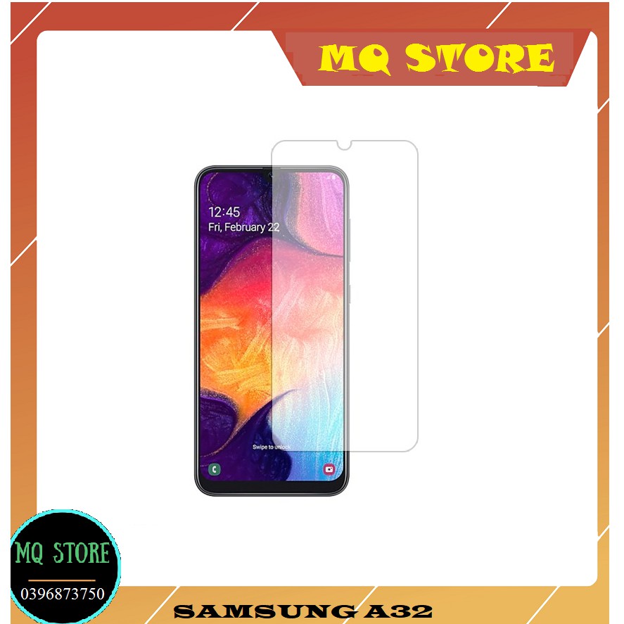 Kính cường lực Samsung A32 trong suốt không full Glass 9H