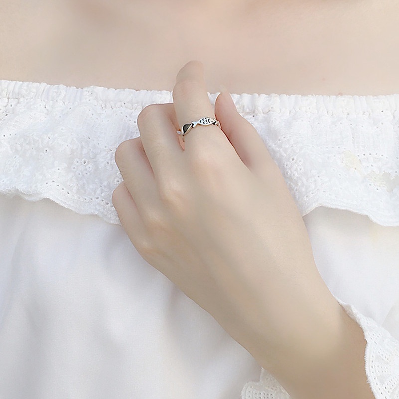 Nhẫn Bạc Thái Hình Cá Nhỏ Đơn Giản Sáng Tạo