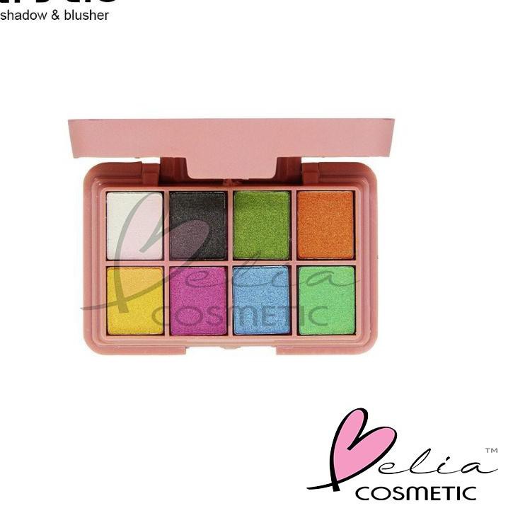 (Hàng Mới Về) Bảng Phấn Mắt Belia Xiu 2 Trong 1 8 Màu (Uoe-491) Belia Xiu & Má Hồng | 2 Màu | BigBuy360 - bigbuy360.vn