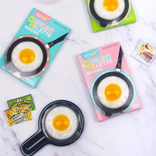 Thạch pudding hình trứng ốp la kèm kẹo nổ rixin/ thạch nổ trứng ốp la