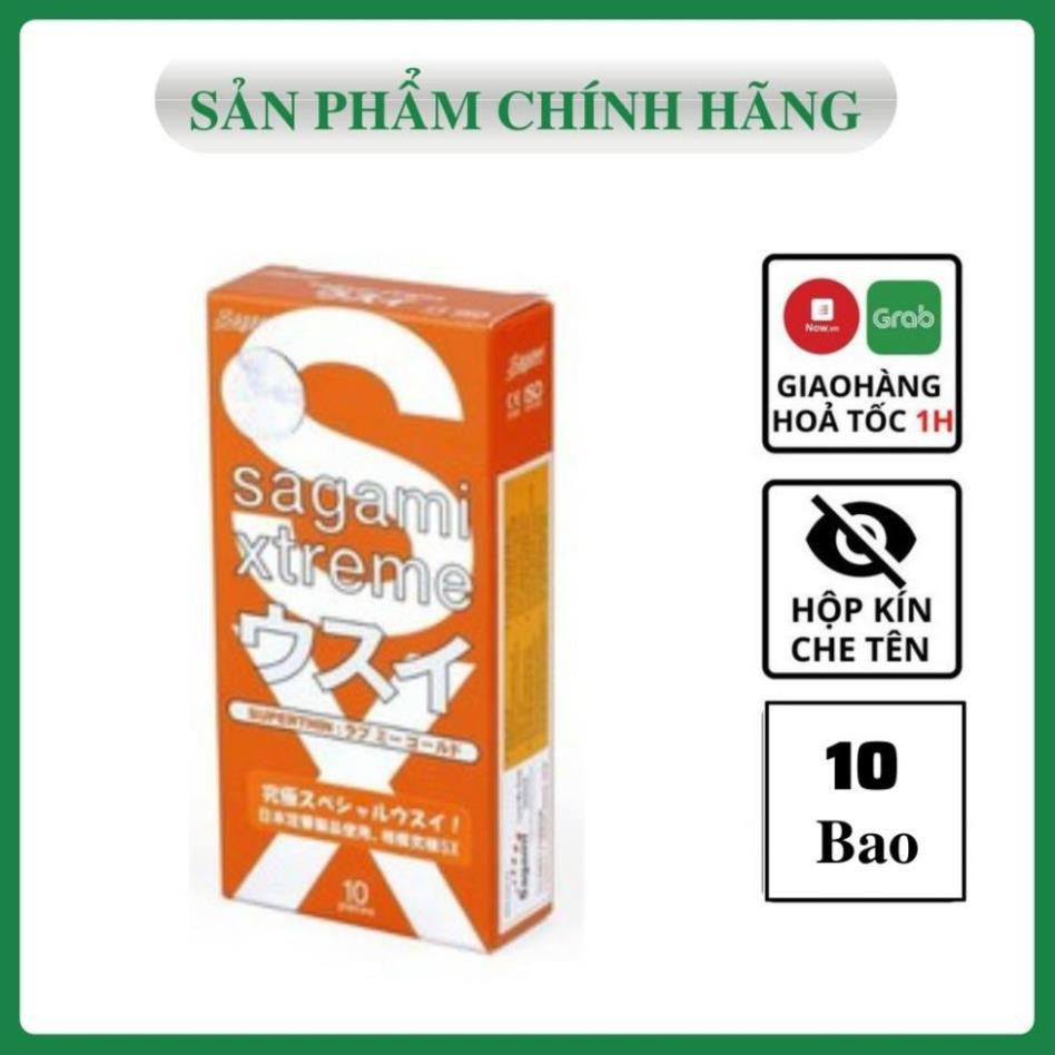 Bao Cao Su Siêu Mỏng SAGAMI LOVE ME ORANGE - Chính Hãng Nhật Bản (HỘP 10 CHIẾC)