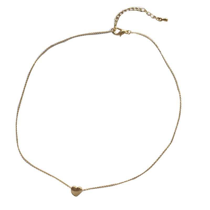 Vòng cổ Kim Loại Mặt Trái Tim Phong Cách Hip Hop Âu Mỹ Cá Tính