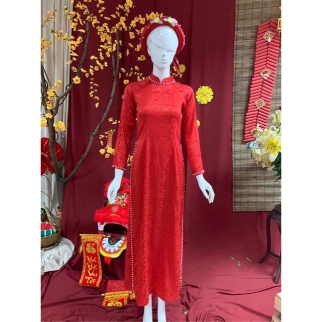 Áo gấm cao cấp đính ngọc