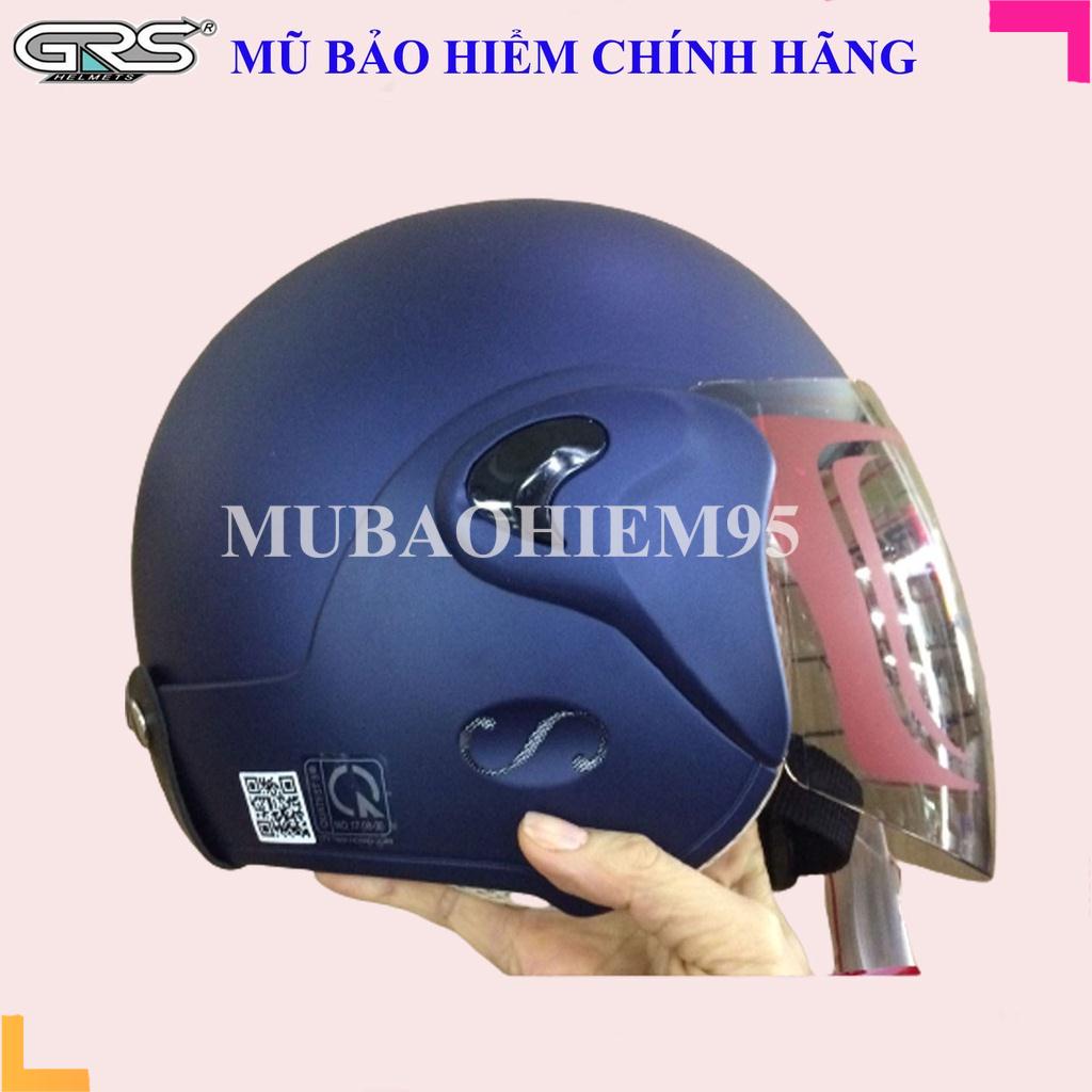 ♥️ Shop Uy Tín ♥️ Mũ bảo hiểm có kính 3/4 GRS A318 Có tem quét mã vạch