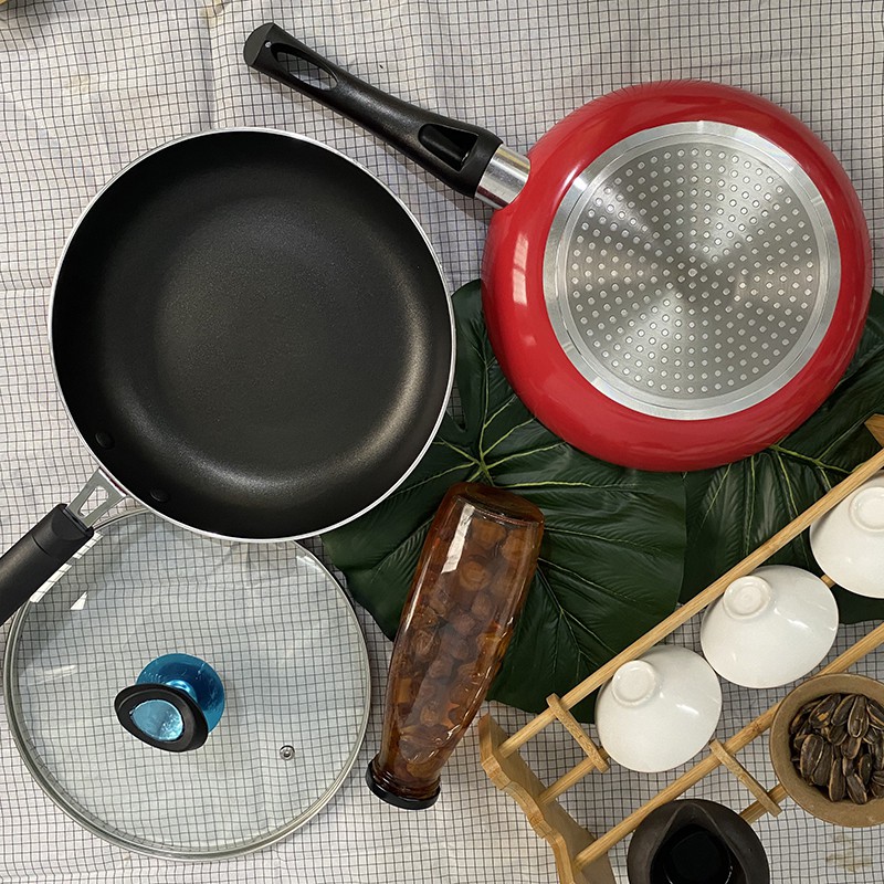 Chảo chống dính sâu lòng có nắp kính size 24cm 26cm dùng được mọi loại bếp