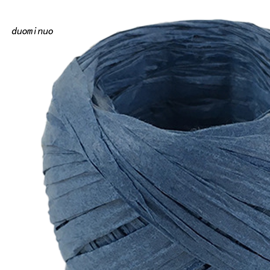 dii 1 Roll Paper Ribbon Wear-resistant Multi-Purpose 17 Colors Raffia Ribbon Paper Rope for Gift