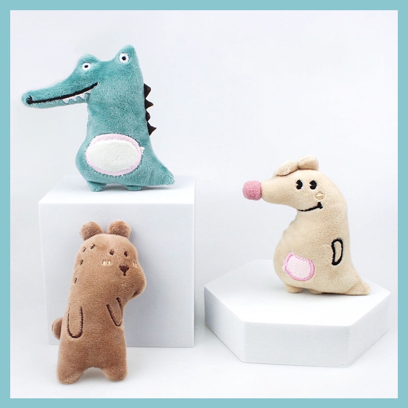 Thú Nhồi Bông Hình Rắn / Xám / Khủng Long Hoạt Hình Chống Cắn Dễ Thương Vui Nhộn Cho Mèo Cưng