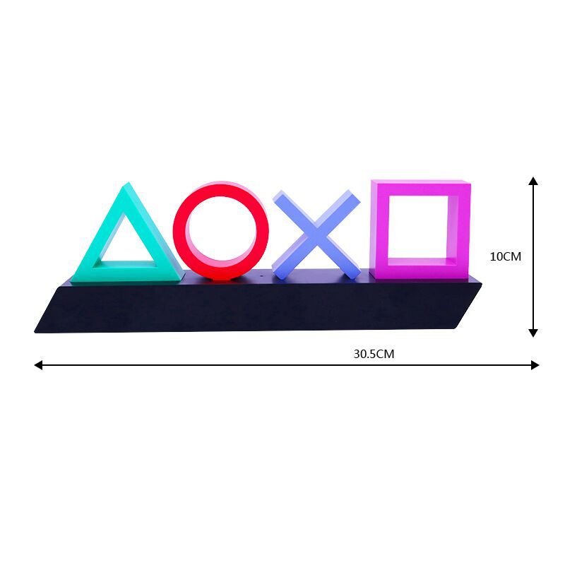 Đèn Led PS4 Icons Light Playstation Nháy Theo Nhạc, Cảm Biến Âm Thanh, Trưng Bày Bàn Máy Tính