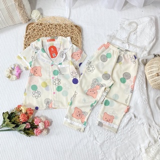 Bộ Quần Áo Ngủ Pijama Cho Bé Gái Mặc Nhà Từ Lụa Mango Mềm Mịn Thoải Mãi SizeTừ 15-42kg - BaBiMaMa - BPN63