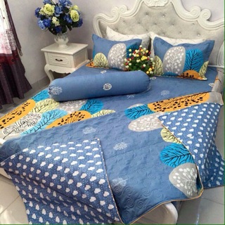 Bộ Ga gối Poly trần bông