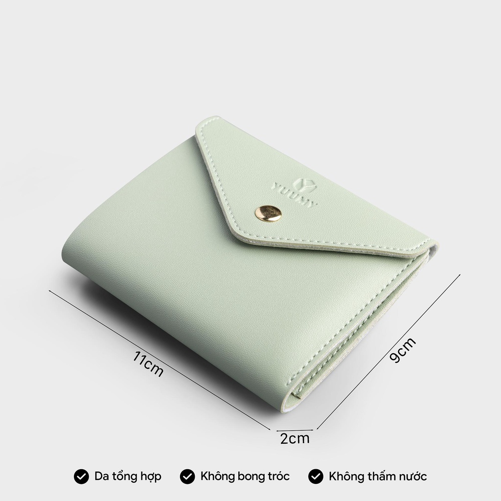Ví nữ mini nắp gập khóa vàng YUUMY Seasand YV57
