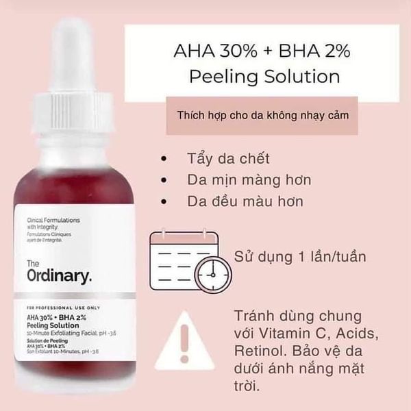 Tinh Chất Peel da The Ordinary AHA 30%+BHA 2% Peeling Solution 30ml LS