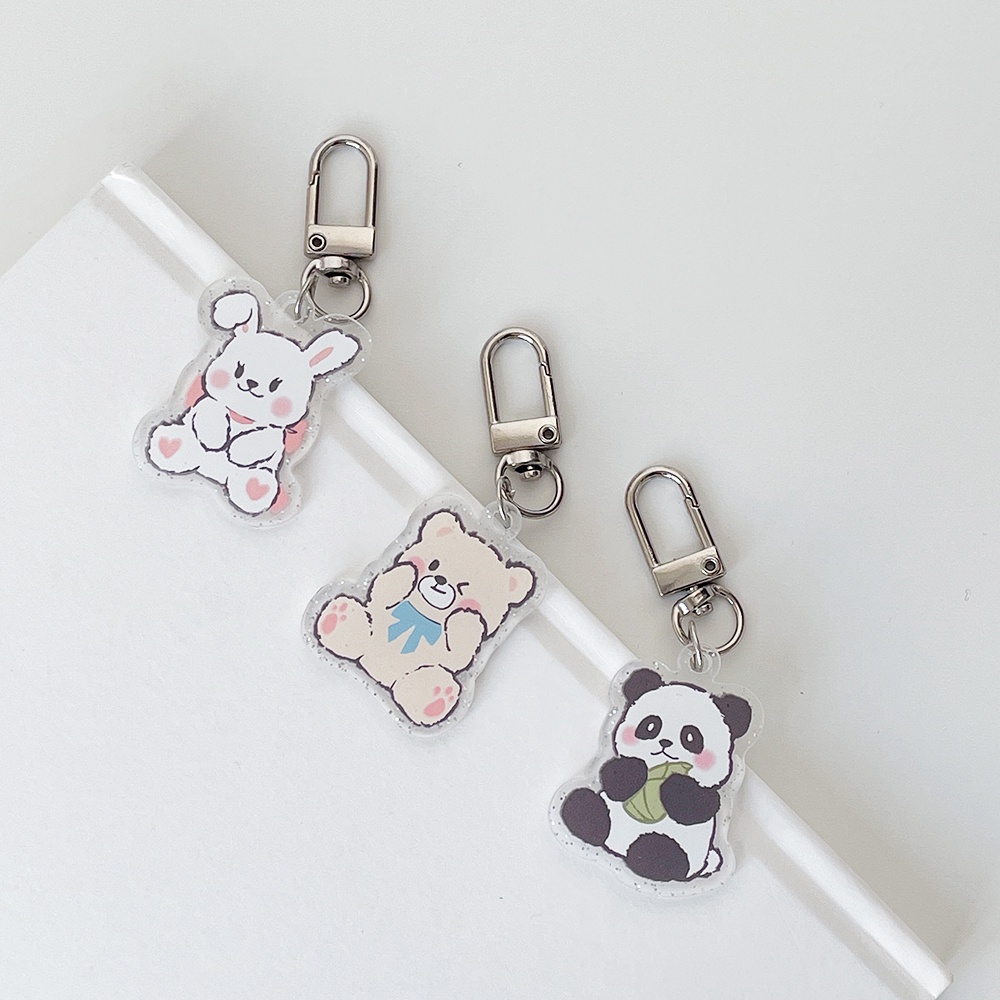 Winzige móc khóa gấu bông treo balo móc khóa cute giá rẻ móc khóa cặp đôi Móc khóa acrylic Airpods