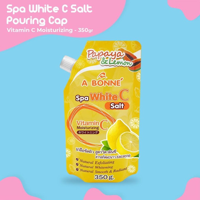 Muối Tắm Vitamin C Tẩy Tế Bào Chết A Bonne Spa White C Salt Thái Lan Vị Đu Đủ Và Chanh Túi 350gr Có Vòi