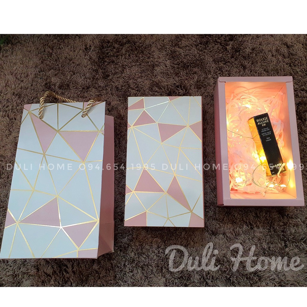 Set Hộp đựng quà + Túi giấy đựng quà gấp gọn | BigBuy360 - bigbuy360.vn