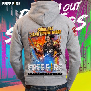 Áo Free Fire Áo Khoác Nỉ Xám Hayato