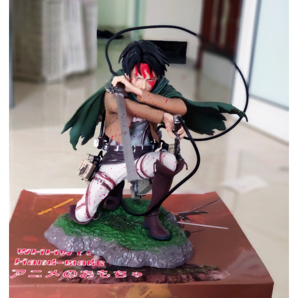 Tượng Mô hình figure nhân vật Levi Ackerman trong attack on titan đại chiến người khổng lồ anime Shingeki No Kyojin fig