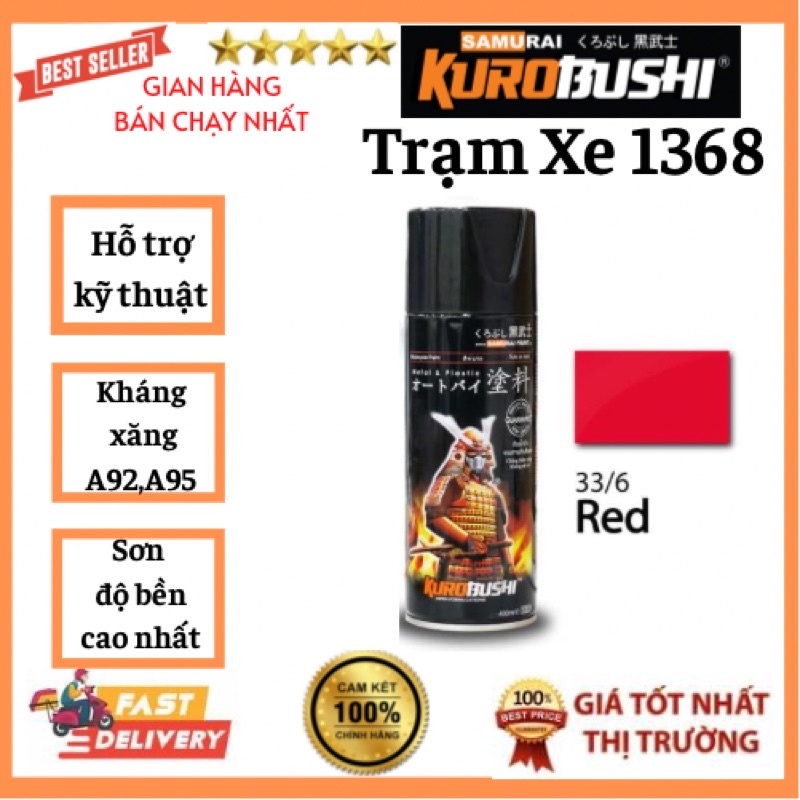 SƠN SAMURAI MÀU ĐỎ TƯƠI - CHAI SƠN SAMURAI MÃ MÀU ĐỎ 6