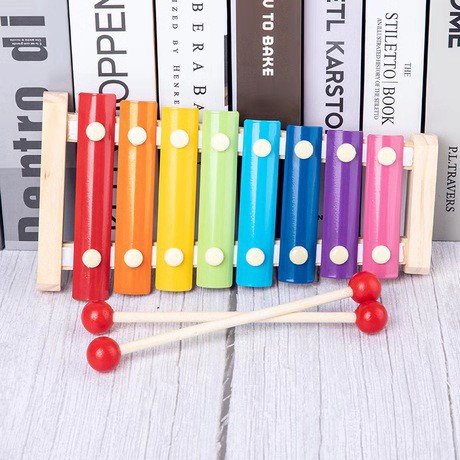 [Mẹ tiết kiệm - Bé thông minh] Combo 3 loại đồ chơi gỗ, sâu gỗ, đàn gõ Xylophone 8 thanh, xếp hình thả khối cho bé